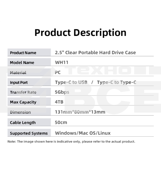 Внешний бокс 2.5 SATA Netac WH11 USB 3.0 NT07WH11-30CC слайд прозрачный корпус