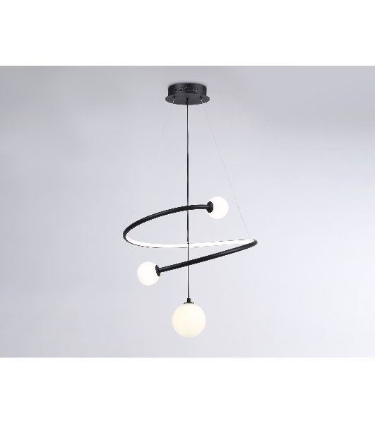 Светильник Ambrella light FL66303 BK черный 39W 3000K-6400K+G9 D500*1200 (ПДУ ИК)