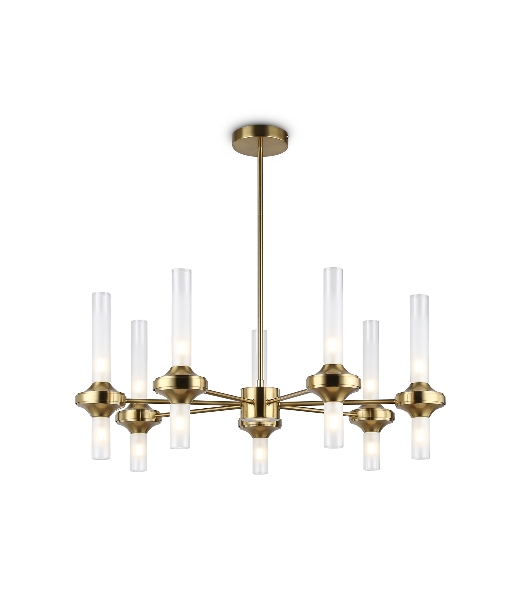 Люстра Ambrella light LH55360/14 BS/CL латунь/прозрачный G9/14 max 30W D750*690