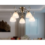 Светильник Ambrella light TR3046/5 SB/FR бронза/белый матовый E27/5 max 40W D595*285, фото6