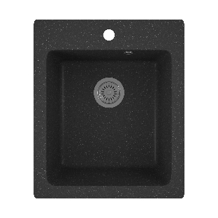 Мойка для кухни BAU Stil Black stone 42х50, выпуск с сифоном в комплекте, черный камень