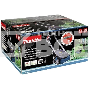 Газонокосилки Makita UV3200 Скарификатор,{1300Вт,32см,3500об\мин,5уров(-10+10мм),30л,нож-фреза,12кг,кор}