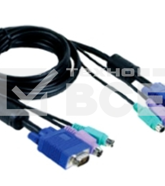 Набор кабелей D-LINK DKVM-CB3 для DKVM - 2хPS/2,1xVGA, 3м