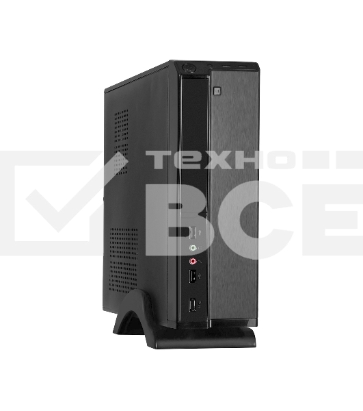 Компьютерный корпус Exegate EX268691RUS Компьютерный корпус MiniITX Exegate MI-207 Black, miniITX/mATX, <M450, 80mm>, 2*USB, Audio