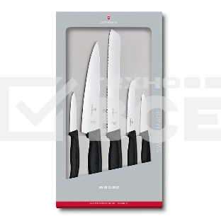 Набор ножей кухонных Victorinox Swiss Classic Kitchen (6.7133.5G) компл.:5шт черный подар.коробка