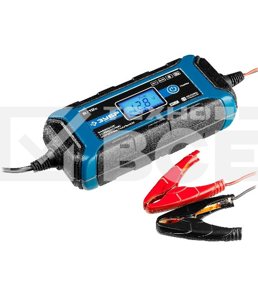 Зарядное устройство 6 В/12 В, 4 А, автомат, IP65, AGM, GEL, WET,  ЗУБР Профессионал