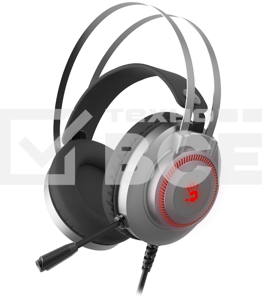 Наушники с микрофоном A4Tech Bloody J200S серый 2м мониторные USB оголовье (J200S)