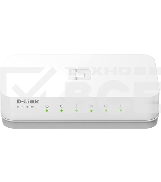 Коммутатор D-Link DES-1005C/B1A, 5-port UTP 10/100Mbps Auto-sensing, Stand-alone, Unmanaged Palm-top Fast Ethernet Switch