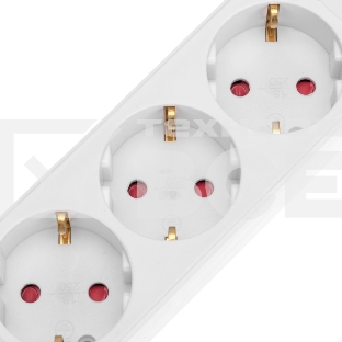 Удлинитель STANDARD 3 гнезда, 5м, 3х1,0мм², с/з, с выключателем, 2 USB, белый Rexant