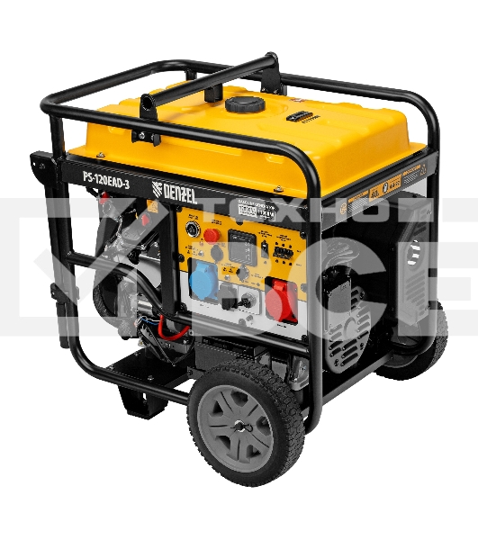 Электрогенератор бензиновый Denzel PS-120EAD-3, 12 кВт, 110 дБ, 180 кг