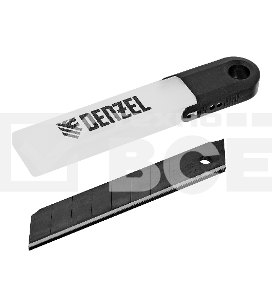 Лезвия Denzel 18 мм, сталь SK4 - 0,5 мм, супер острые, 5 шт.