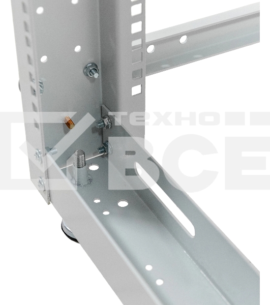 Стойка двухрамная NTSS NTSS-2POR24U/600-1000 24U 550ммx1000мм 600кг серый