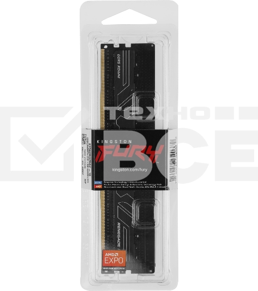 Оперативная память Kingston Fury Renegade Pro, DDR5, 16GB (1x16GB), 6000MHz, CL32, ECC, RDIMM