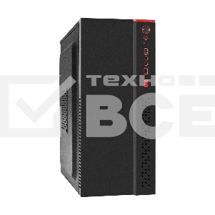 Компьютерный корпус Miditower ExeGate EX298134RUS AA-443U (ATX, без БП, 2хUSB+1хUSB 3.0+HD Audio, черный)