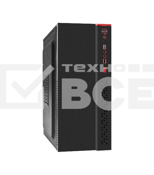 Компьютерный корпус Miditower ExeGate EX298134RUS AA-443U (ATX, без БП, 2хUSB+1хUSB 3.0+HD Audio, черный)