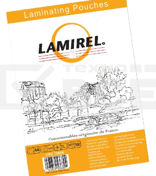 Пленка для ламинирования Lamirel LA-78656 75мкм A4 (100шт) 216x303мм