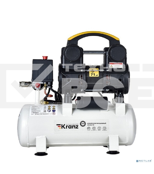 Компрессор воздушный Kranz KR-850/10, 850Вт, 140 л/мин, 10л