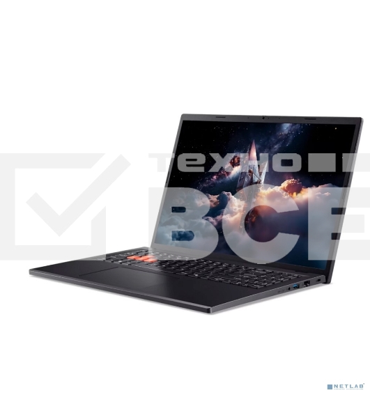 Ноутбук Acer Nitro Lite 16 NL16-71G-51L6 Core i5 13420H 16Gb SSD512Gb NVIDIA GeForce RTX4050 6Gb 16' IPS WUXGA (1920x1200) без ОС черный WiFi BT Cam (NH.DAEEX.002)
