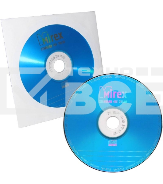 Диск CD-R Mirex 700 Mb, 48х, Standart, Бум. конверт (1), (1/600)