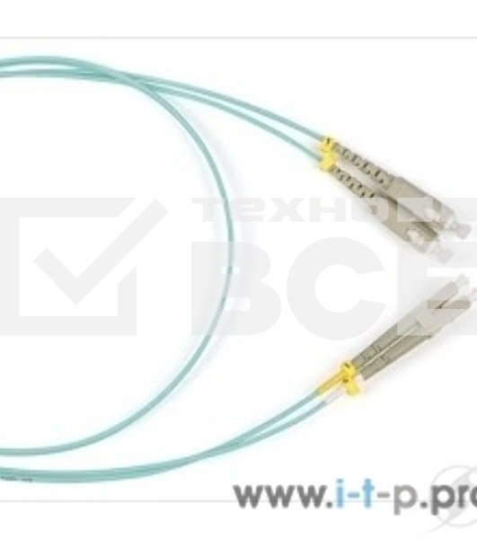 Патч-корд Hyperline FC-D2-503-LC/­PR-LC/­PR-H-3M-LSZH-AQ (FC-503-LC-LC-10G-3M) Патч-корд волоконно-оптический (шнур) MM 50/­125(OM3), LC-LC, duplex, LSZH, 3 м