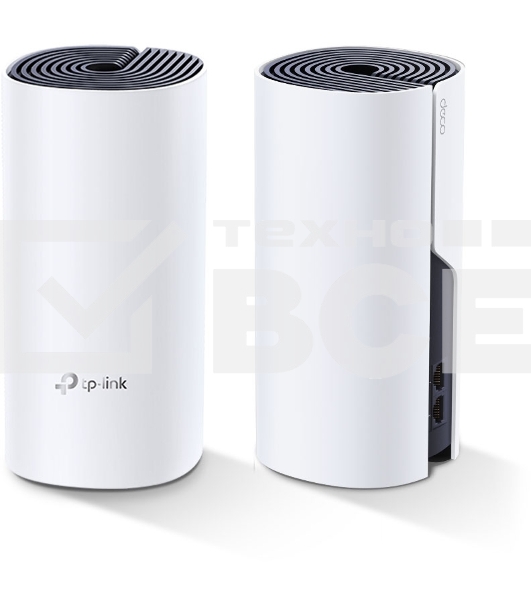 Бесшовный Mesh роутер TP-Link DECO P9 (2-PACK) AC1200 10/100/1000BASE-TX белый (упак.:2шт)