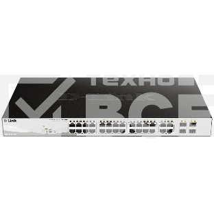 Коммутатор D-Link DGS-1210-28P/FL1A, L2 Managed Switch with 24 10/100/1000Base-T ports and 4 100/1000Base-T/SFP combo-ports (24 PoE ports 802.3af/802.3at (30 W), PoE Budget 193 W).8K Mac address, 802.3x Flow Co