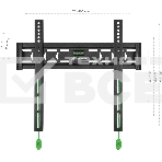 Кронштейн ONKRON FM5 / 32-55'' макс 400*400 наклон 0º от стены: 29мм макс вес 56,8кг, фото 1