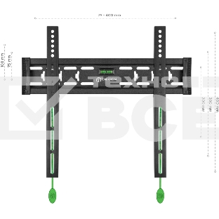 Кронштейн ONKRON FM5 / 32-55'' макс 400*400 наклон 0º от стены: 29мм макс вес 56,8кг