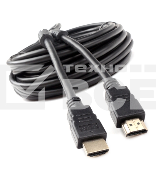 Кабель HDMI Cablexpert CCF2-HDMI4-10M, 19M/19M, v2.0, медь, позол.разъемы, экран, 2 фер.кольца, 10м, черный, пакет