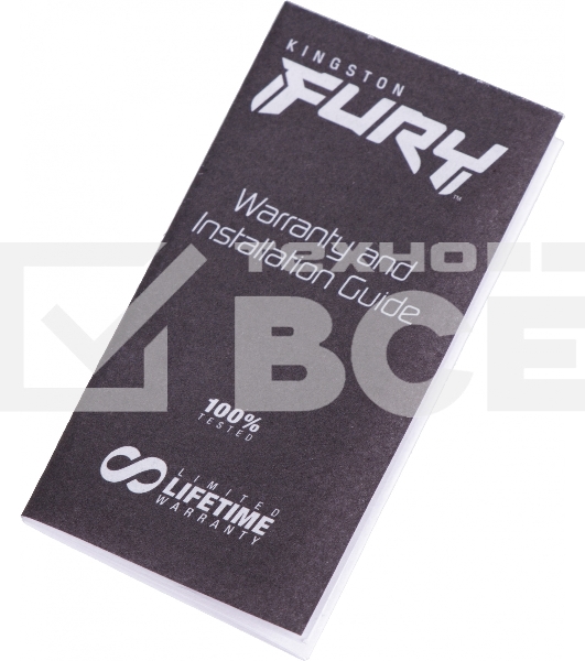 Оперативная память Kingston Fury Beast, DDR5, 32GB (2x16GB), 5200MHz, CL40, DIMM, радиатор, чёрный