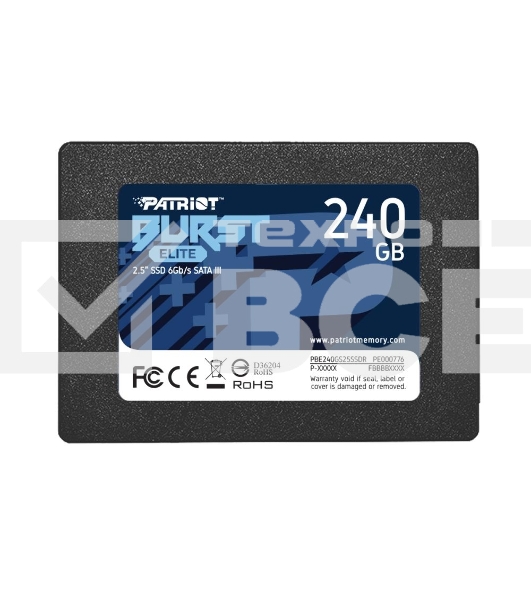 Накопитель SSD Patriot Burst Elite, 240GB, SATA, 2.5