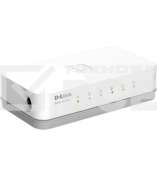 Коммутатор D-Link DES-1005C/B1A, 5-port UTP 10/100Mbps Auto-sensing, Stand-alone, Unmanaged Palm-top Fast Ethernet Switch