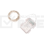 Гирлянда Роса 10м, 100LED, теплый белый, IP44, на батарейках 3хАА, с пультом 8 режимов NEON-NIGHT, фото3