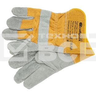 Перчатки Сибртех спилковые комбинированные, усиленные, размер XL