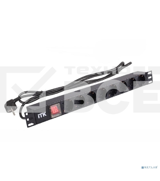 Блок распределения питания ITK PH12-8D1-P гор.размещ. 8xSchuko базовые 16A Schuko 2м