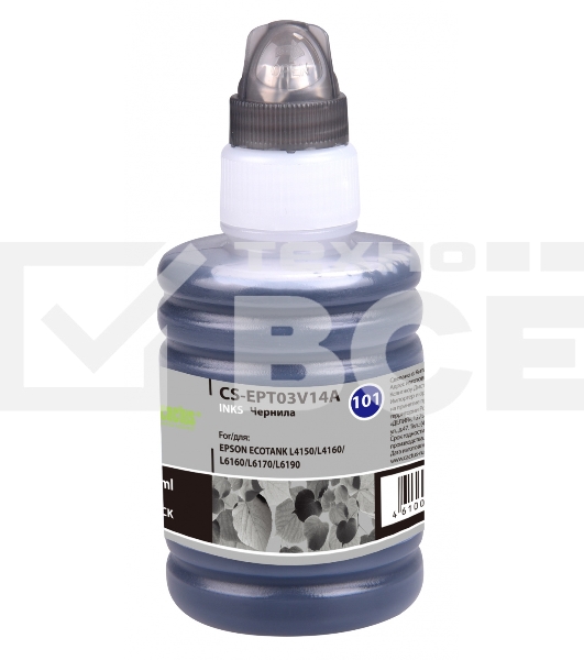 Чернила Cactus CS-EPT03V14A 101BK, черный пигментный, 127 мл для Epson L4150/L4160/L6160/L6170