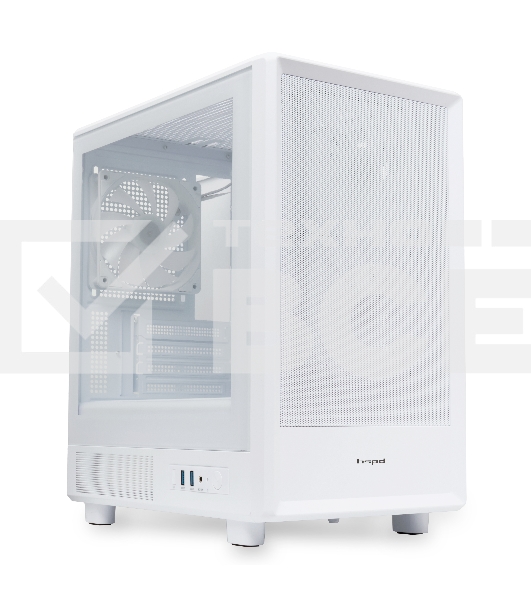 Компьютерный корпус HSPD M310, Mesh Mini-tower, белый, TG, 0.4 SPCC, 3x120мм ARGb mATX, mITX 180/280/160мм 1x2.5