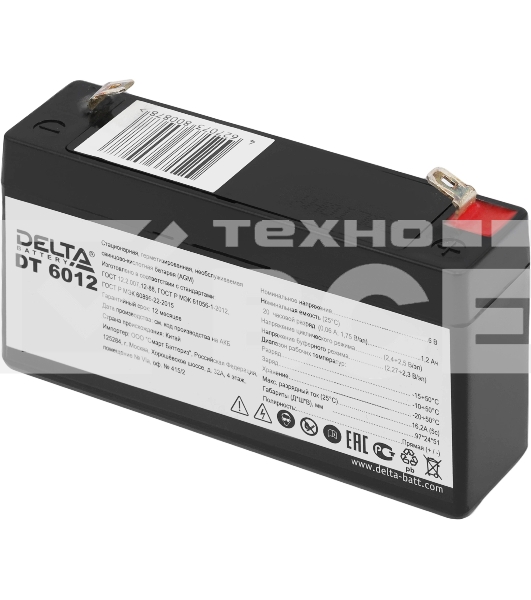 Батарея Delta DT 6012 (6V, 1.2Ah)