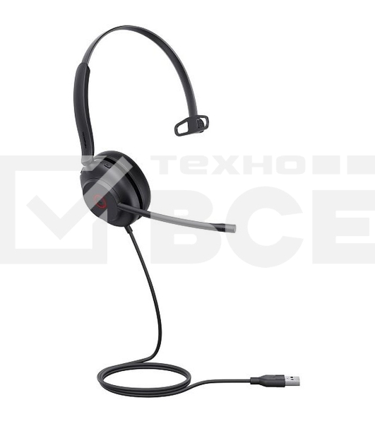 Гарнитура проводная Yealink UH35 Mono UC черный 1308138