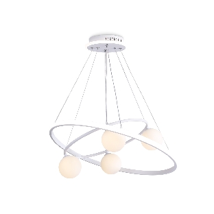 Светильник Ambrella light FL66321/1+4 WH белый 69W 3000K-6400K+G9/4 D600/400*1200 (ПДУ ИК)