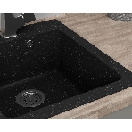 Мойка для кухни BAU Stil Black stone 42х50, выпуск с сифоном в комплекте, черный камень, фото8