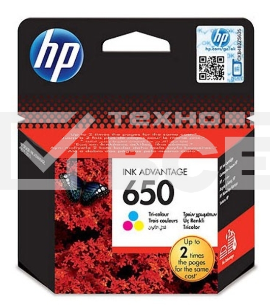 Картридж струйный HP 650 CZ102AE многоцветный для HP DJ IA 2515/2516 (200стр.)