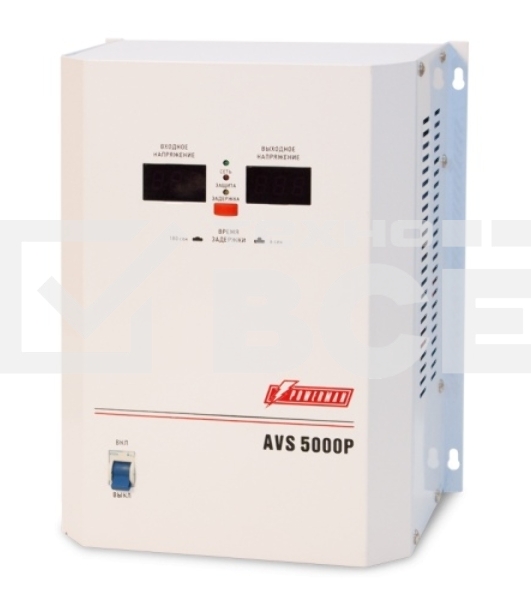 Стабилизаторы напряжения Powerman AVS-P Voltage Regulator 5000VA, Digital Indication, Wall Mount, Hardwire Input/Output, 230V, 1 year warranty, White