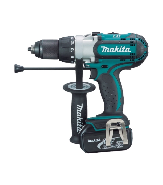 Дрель Makita DHP451RFE Дрель ак(уд),{18В,2х3Ач Li-ion,БЗП-13мм,0-300\0-600\0-1700об\м,80\40Нм,2.2кг,чем,подсветка}
