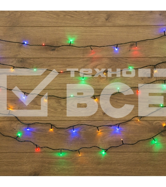 Гирлянда «Твинкл-Лайт» 20 м, темно-зеленый ПВХ, 160 LED, цвет мультиколор