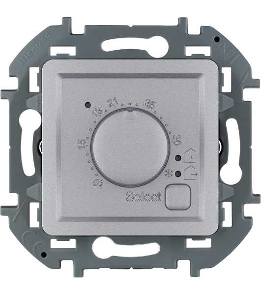 Термостат с внешним датчиком для тёплых полов INSPIRIA Алюминий