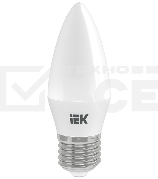 Лампа светодиодная LED 9Вт 230В 3000К E27 свеча LLE-C35-9-230-30-E27 IEK