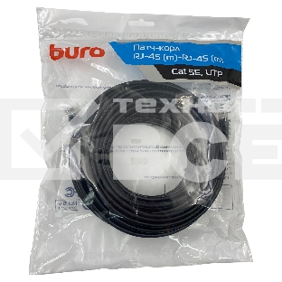 Патч-корд Buro UTP 4 пары cat5E CCA molded 25м черный RJ-45 (m)-RJ-45 (m)