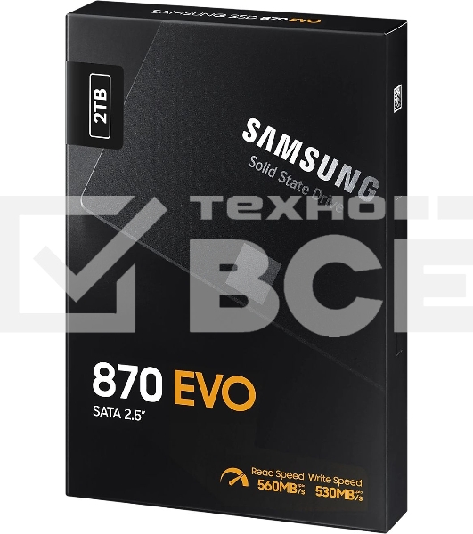 Накопитель SSD Samsung 2Tb 870 EVO Series MZ-77E2T0B/EU