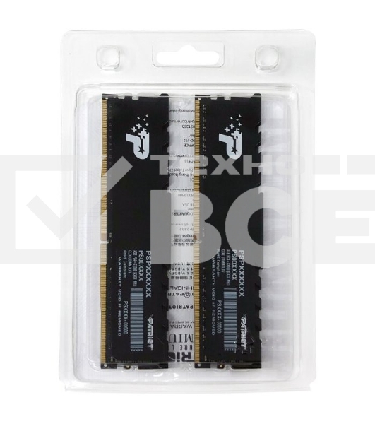 Оперативная память Patriot Signature Premium, DDR4, 64GB (2x32 GB), 3200 MHz, CL22, радиатор, чёрный